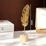 Nordic Gold Ginkgo Leaf Crafts Leaves Sculpture Luxury Living Room Decor Home Decoration Accessories Office Desktop Ornaments