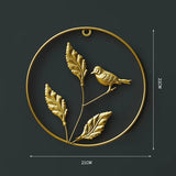 Metal round Gold Ginkgo Leaf Palm Maple Leaf 