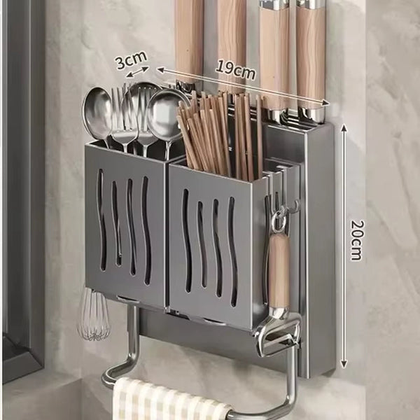  Kitchen Utensil Rack-Multifunctional Draining Chopstick Holder