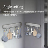 Kitchen Utensil Hooks Rack Organizer Storage Shelves Wall Mounted Spoon Holder Organizer Kitchen Utensil Accessories