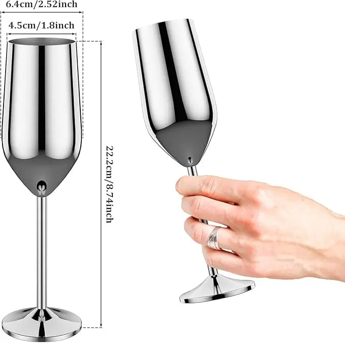 Set of 6 24kGold-Plated Champagne Flutes™