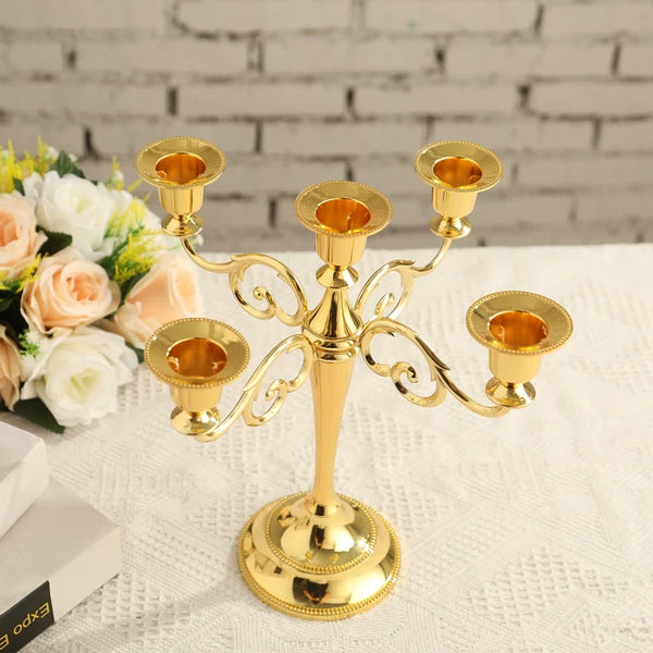 24K Gold-Plated 5-Arm Metal Candelabra™