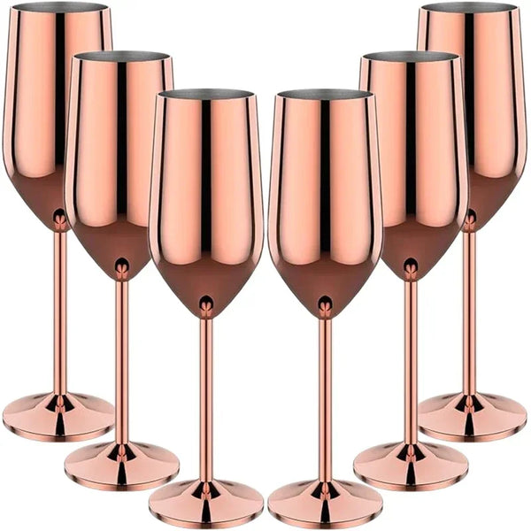 Set of 6 24kGold-Plated Champagne Flutes™