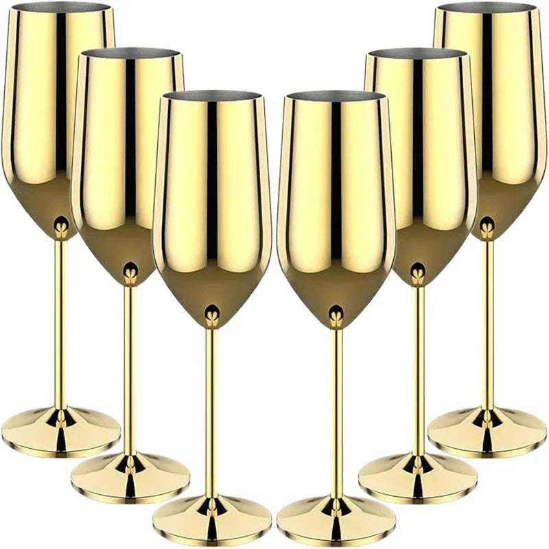 Set of 6 24kGold-Plated Champagne Flutes™