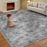 VIKAMA Soft Tie-Dye Plush Carpet – Fluffy & Non-Slip Rug for Kids' Room and Play Area™